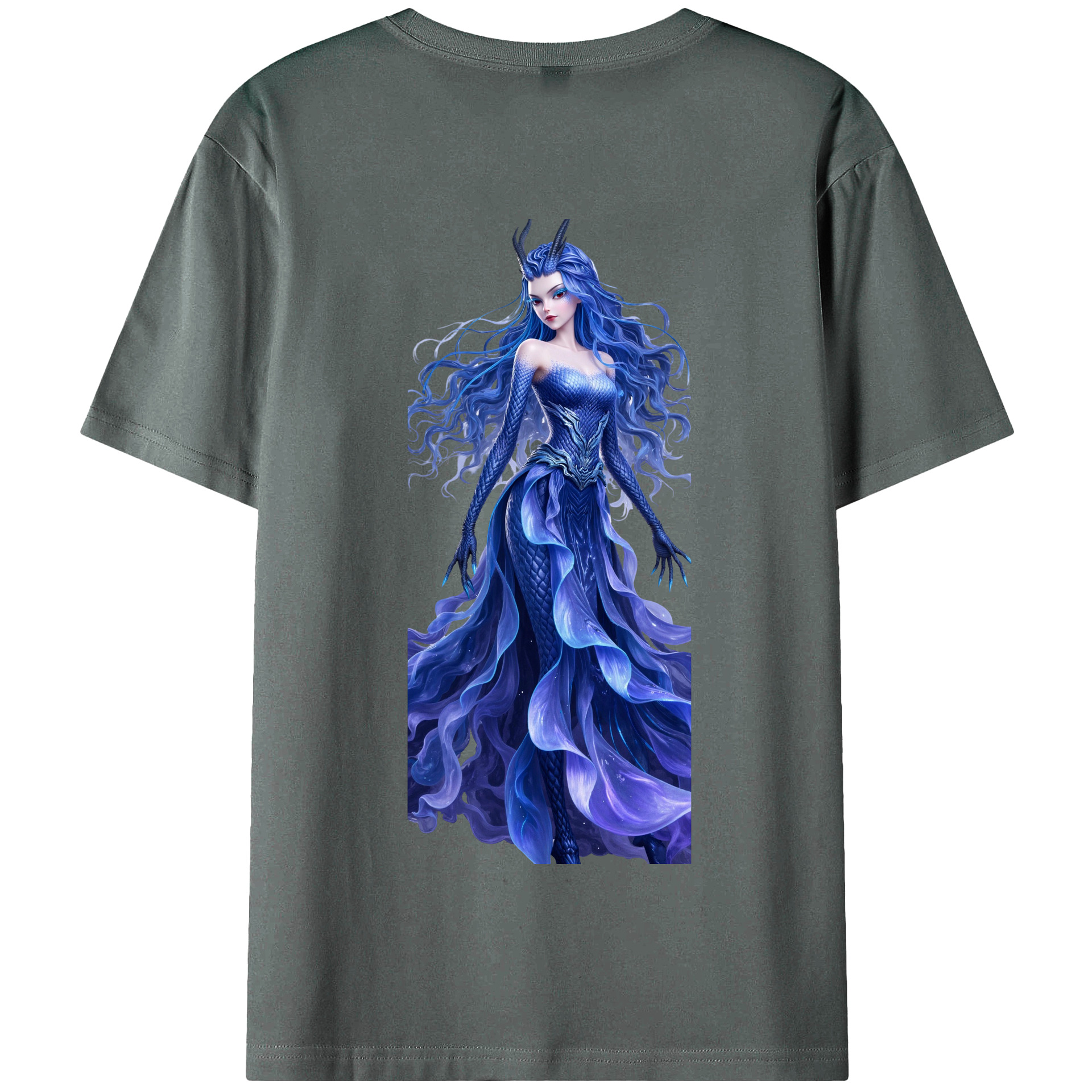 （画像用） Ne Zha 2 ナタ 魔童の大暴れ 綿100％半袖Tシャツ（背面プリント）